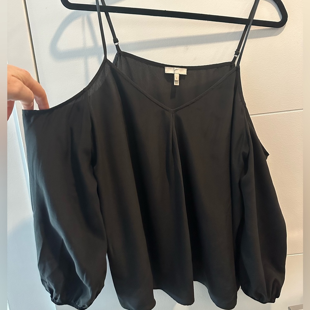 Joie Off the Shoulder Silk Top - Size Large